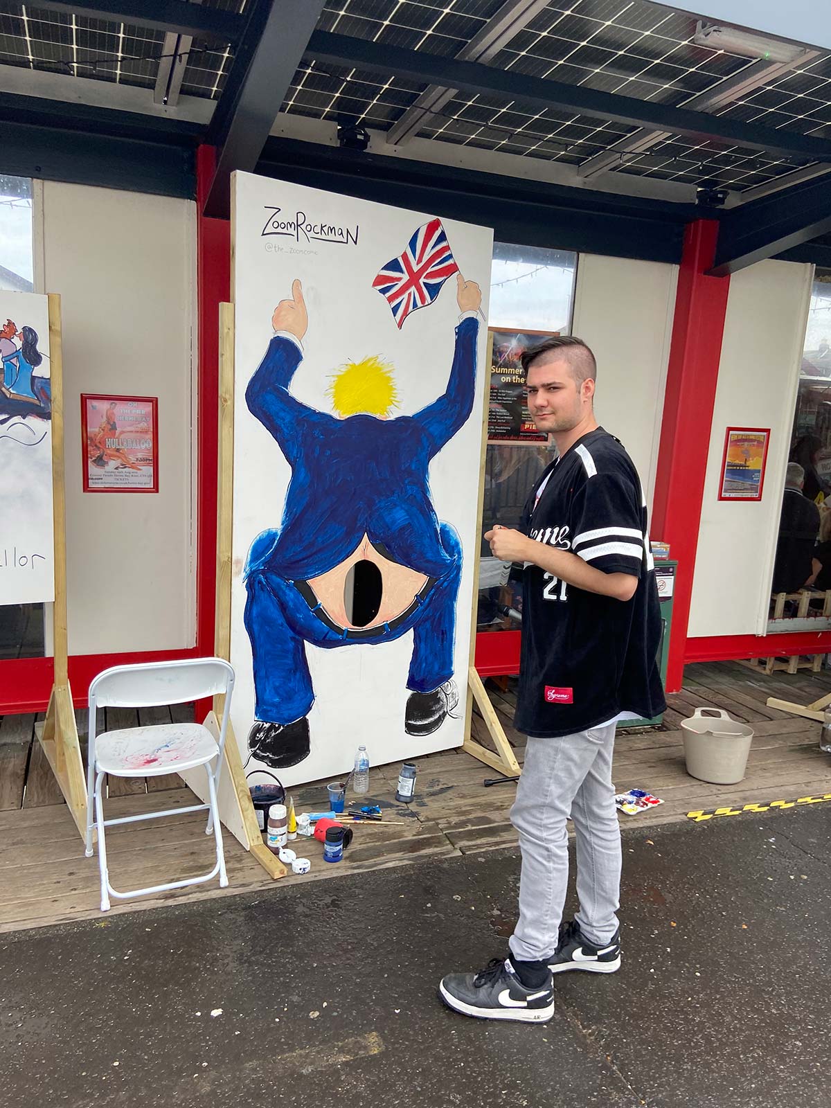 Boris Johnson Peep Board, Herne Bay Pier